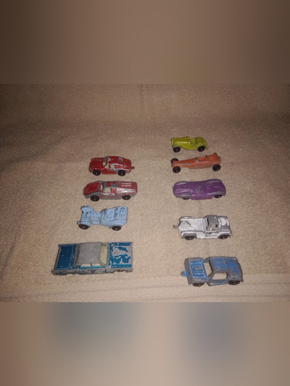 Vintage 50s Metal Diecast Tootsie Toy Car Toys Set of 9